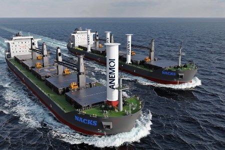 Anemoi and NACKS Rotor Sail integration design for Ultramax segment receives AiP from Class NK